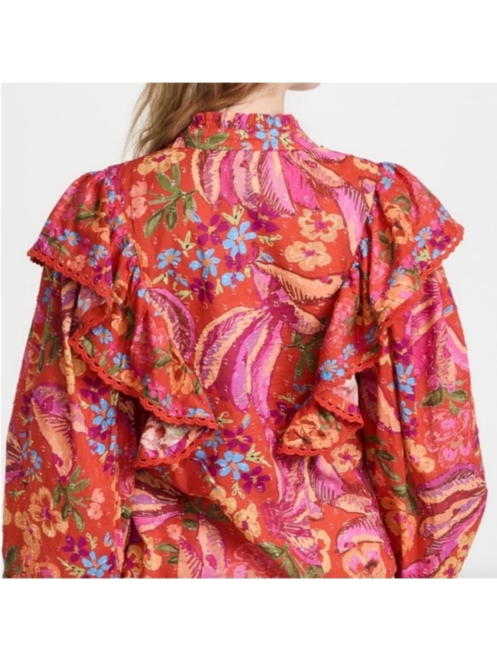 FARM Rio Red Spring Banana Blouse - Picture 2 of 10